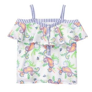 Janie and Jack off shoulder and shorts outfit